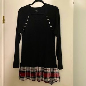 Black Mixed Sweatshirt